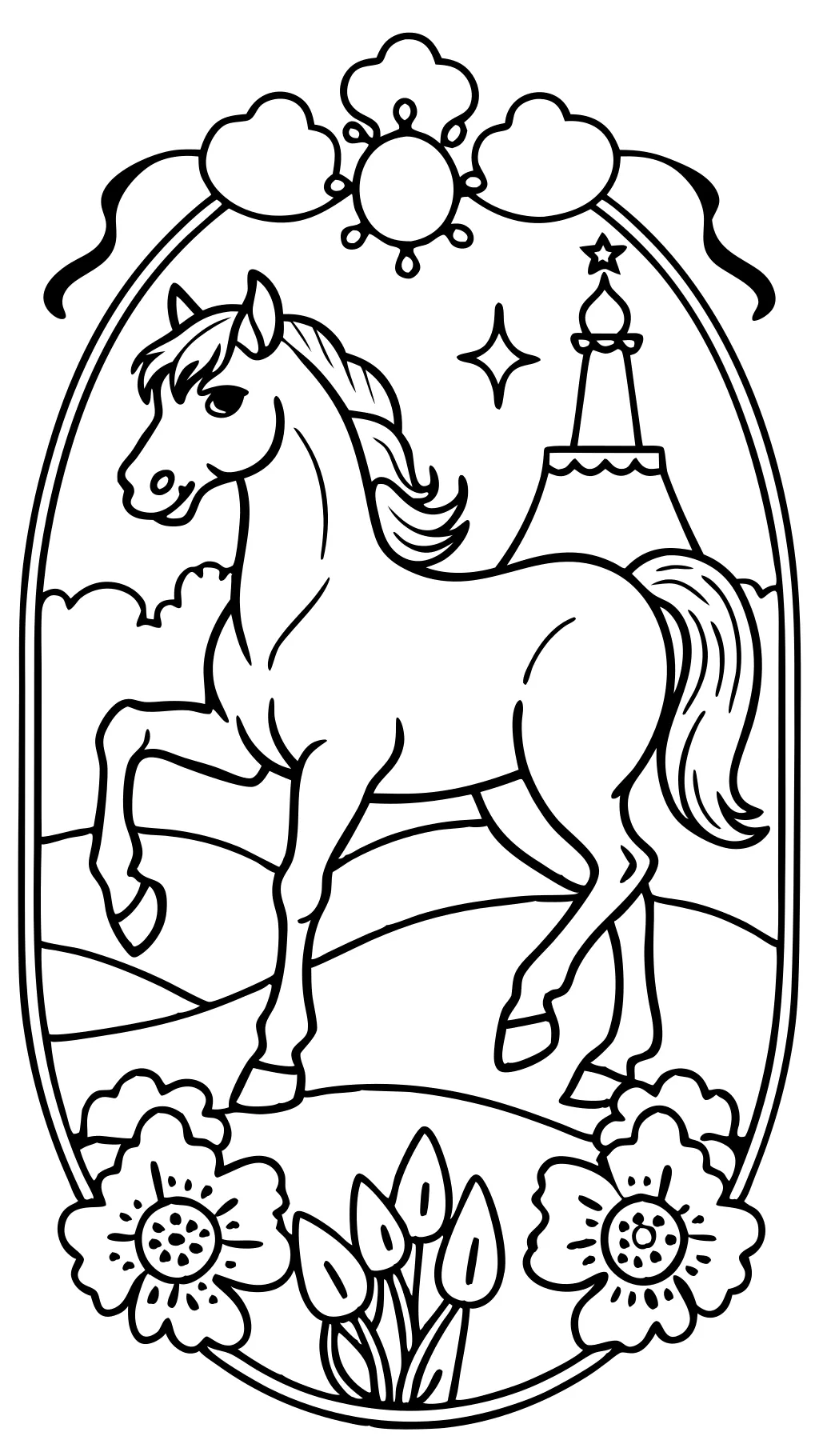 free horse coloring pages